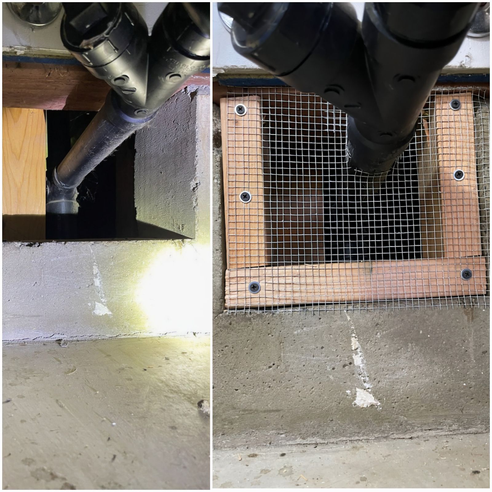 Another constructed solution to secure a crawl space